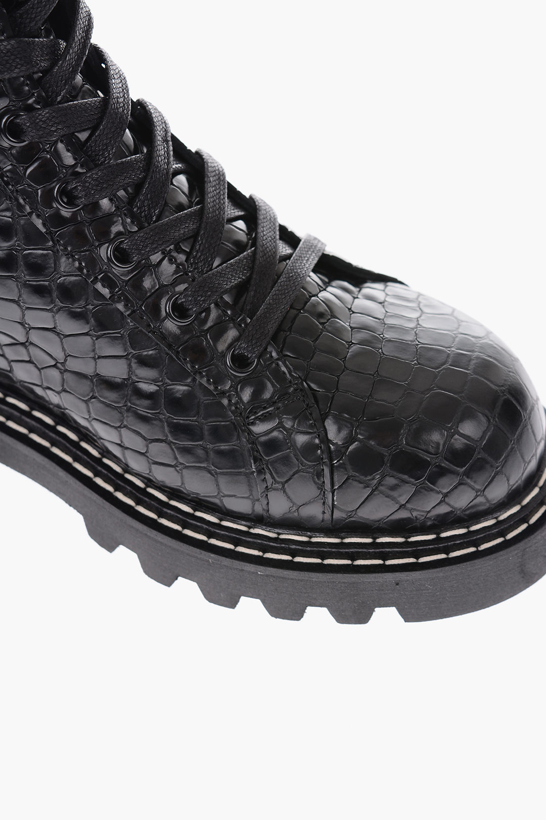 croc effect boots womens