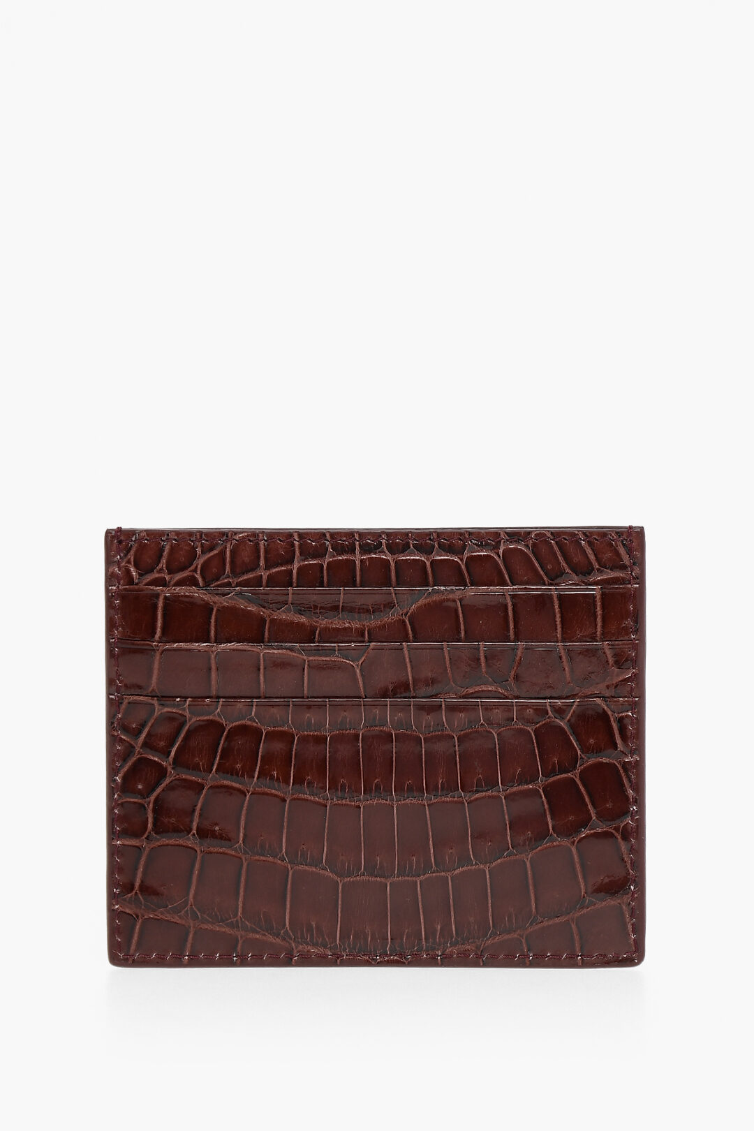 Bottega Veneta Crocodile Leather Card Holder women - Glamood Outlet