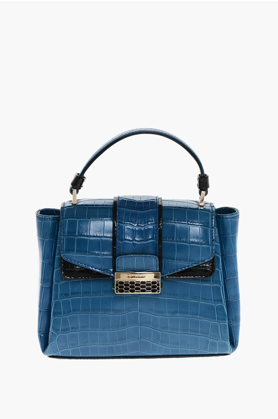 Bulgari Crocodile Leather Serpenti In Love Hand Bag