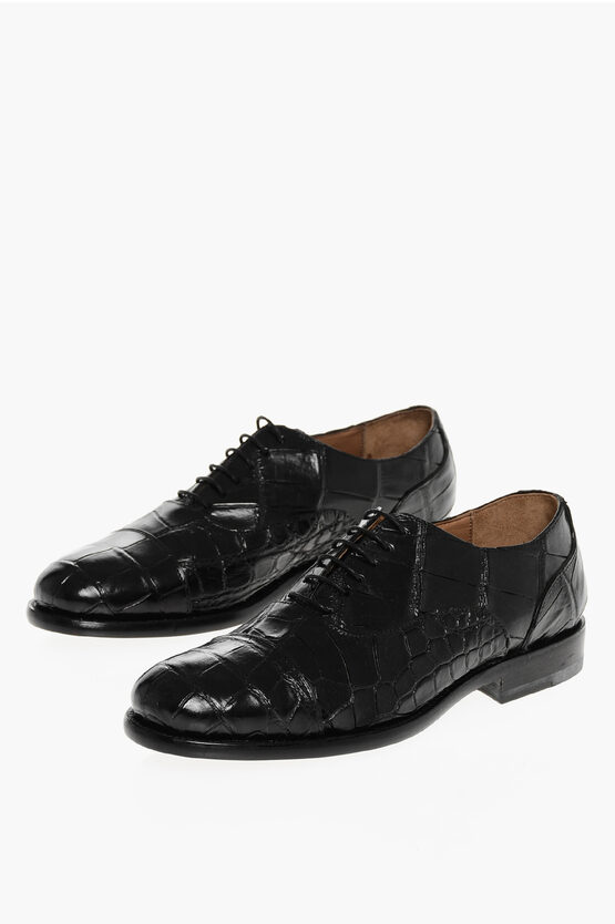 Corneliani Crocodile Skin Oxford Shoes