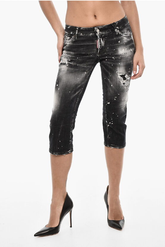 Dsquared2 Cropepd Vintage Effect Jeans