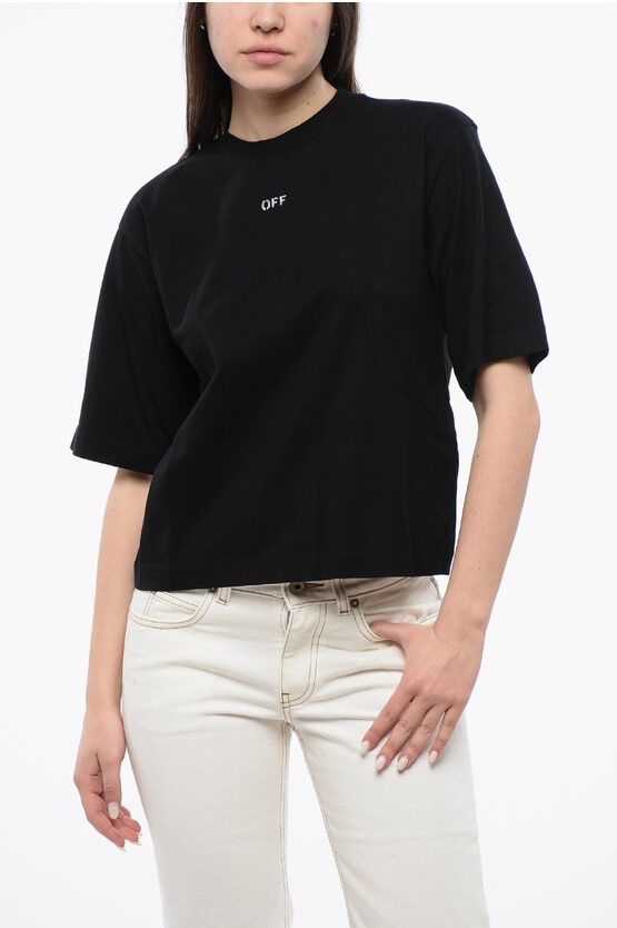 Cropped Crew-Neck T… - image