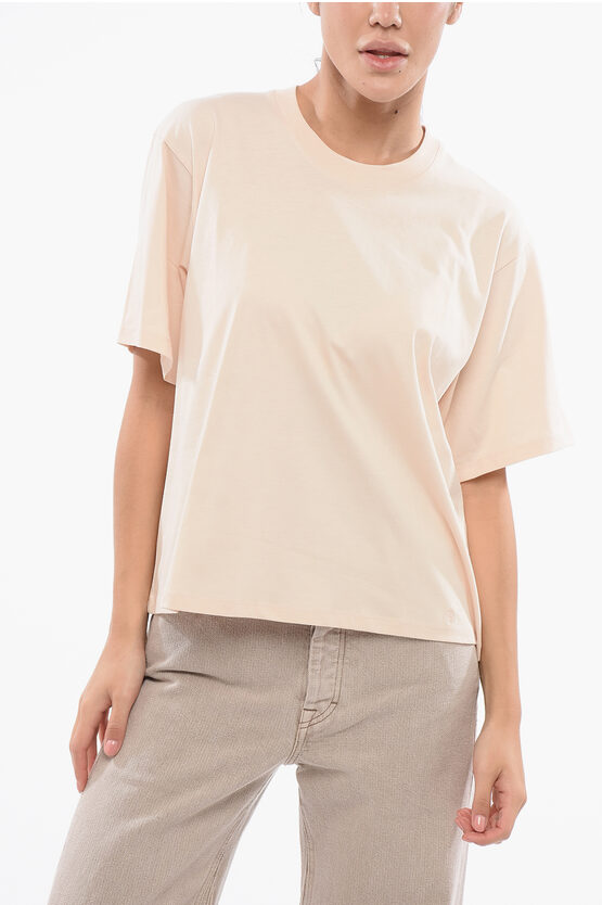 Autry Cropped Crew-neck T-shirt With Embossed Logo