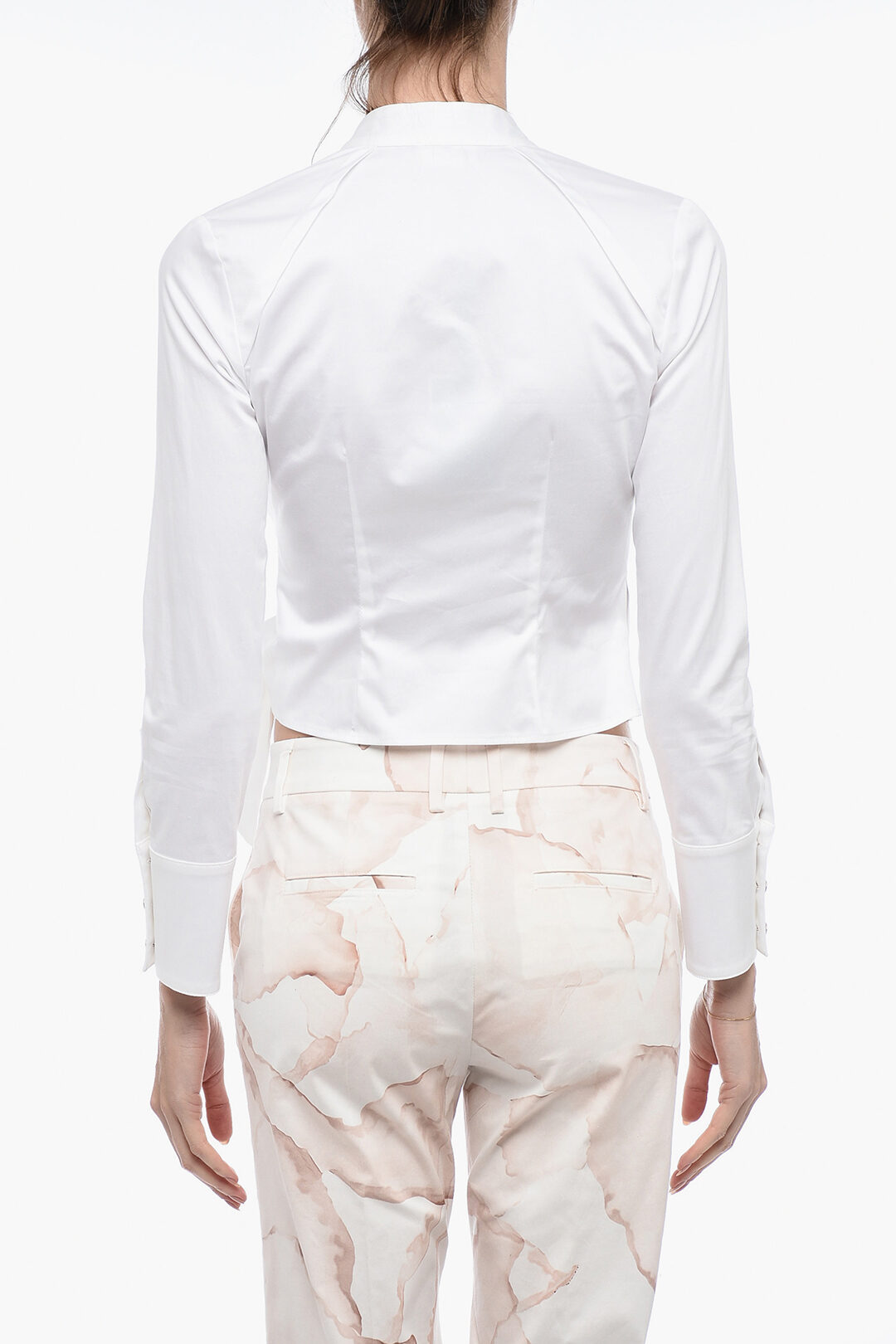 Elisabetta Franchi Cropped Fit DAILY Shirt with Wrap Design