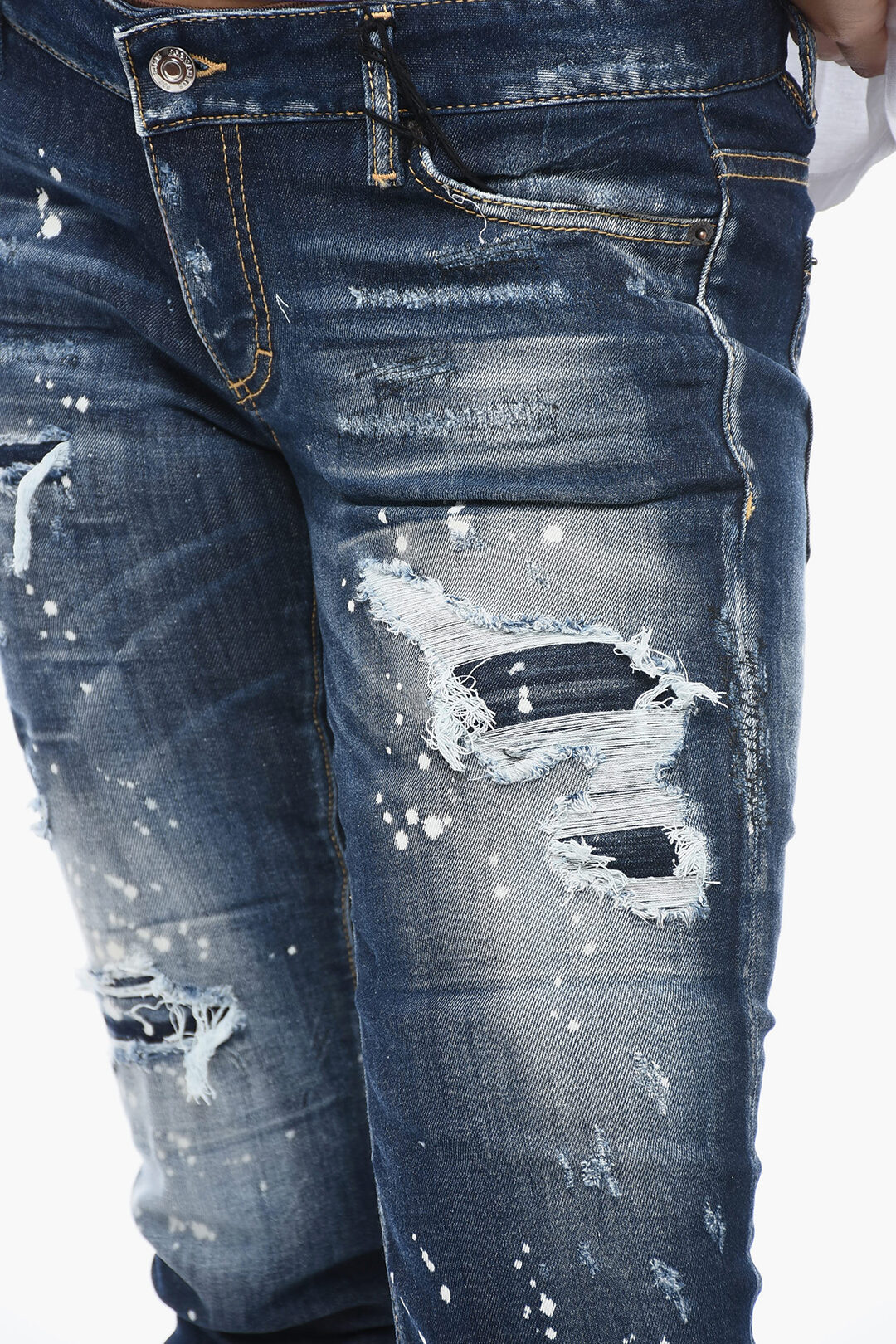 Dsquared2 Cropped Jennifer Fit Denims with Distressed