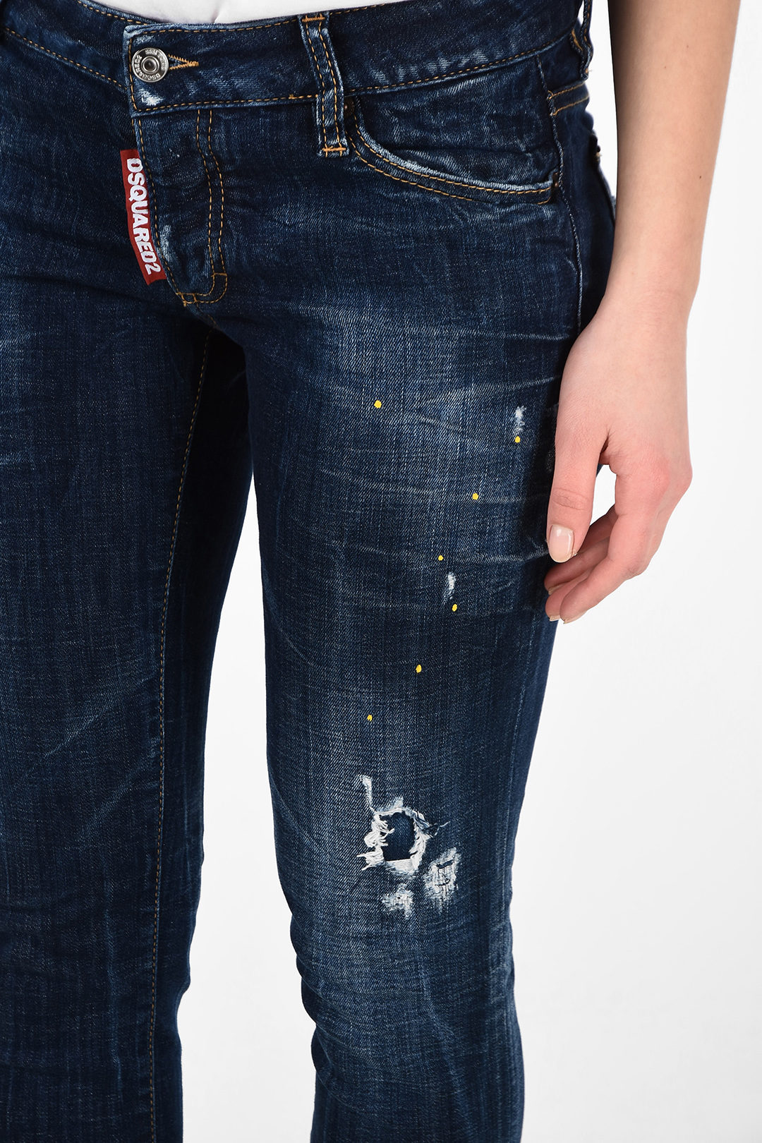 feedback Rouwen De andere dag Dsquared2 Cropped JENNIFER Slim Fit Jeans women - Glamood Outlet