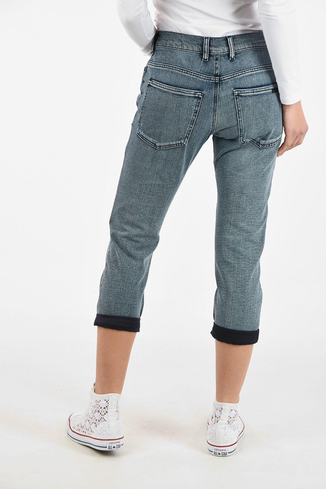 Prada Cropped Loose Fit Jeans Women Glamood Outlet