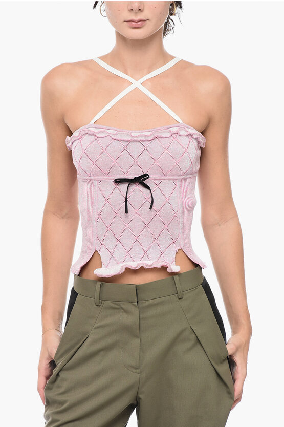 Cormio Cropped Lurex Heidi Top
