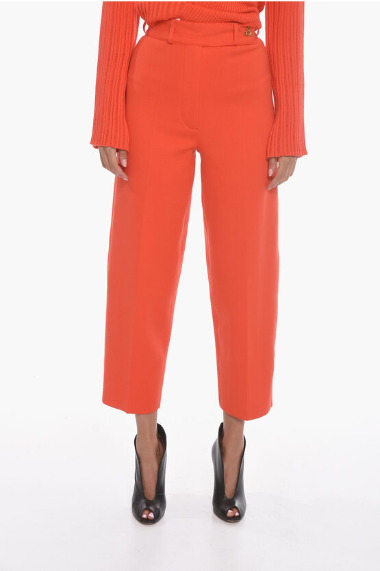 Aeron Cropped Madeleine Trousers With High Waist In Red