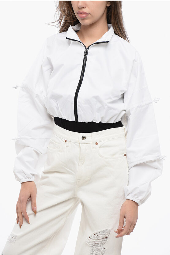 Reebok Cropped Solid Color Rbk Cardi B Jacket