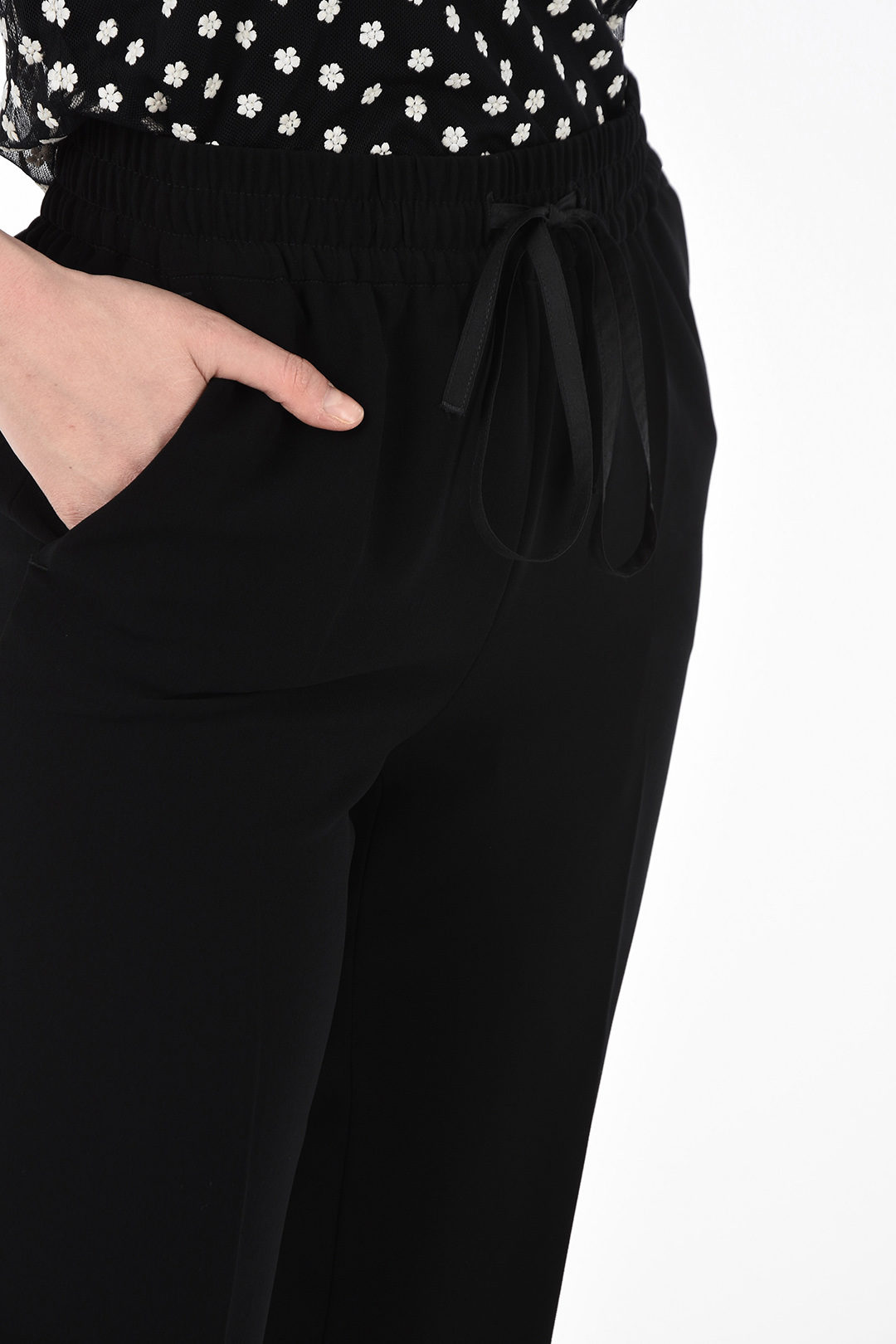 Red Valentino Cropped Wide Leg Joggers 