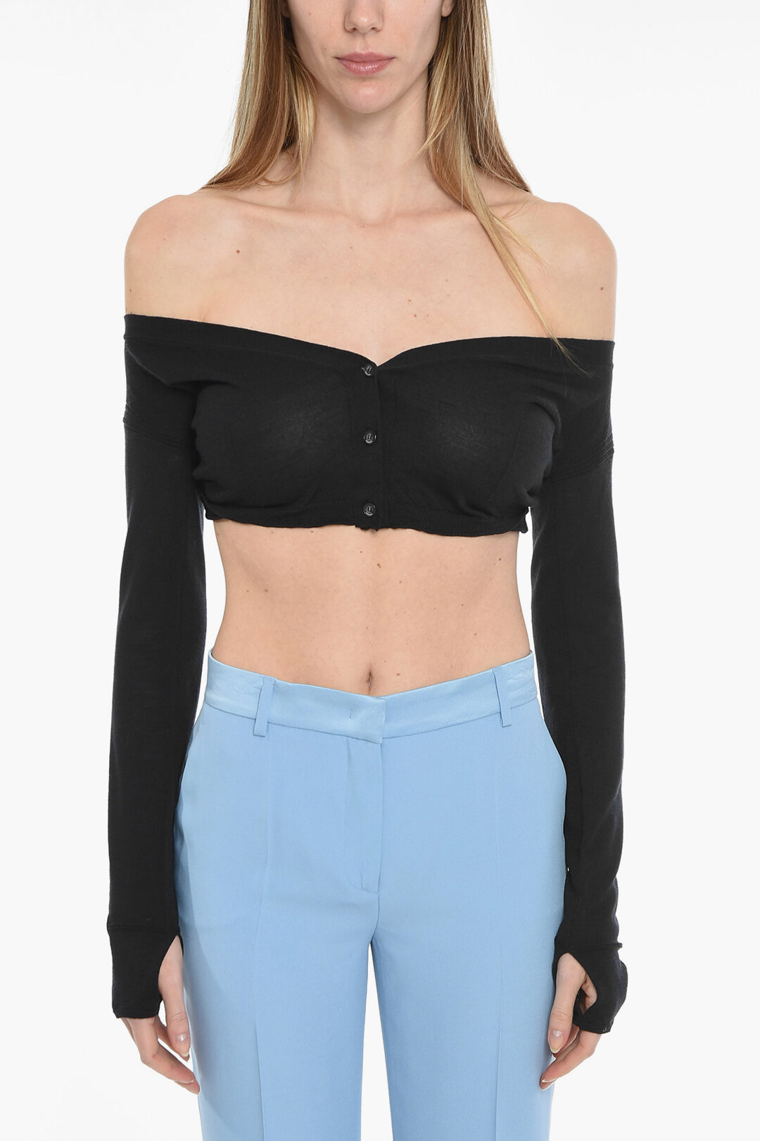 Jacquemus Cropped Wool Twisted Cardigan women Glamood Outlet