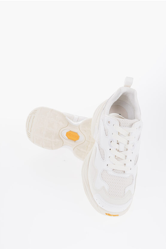 Neil Barrett Croquis Mesh And Suede Solid Color Low-top Sneakers