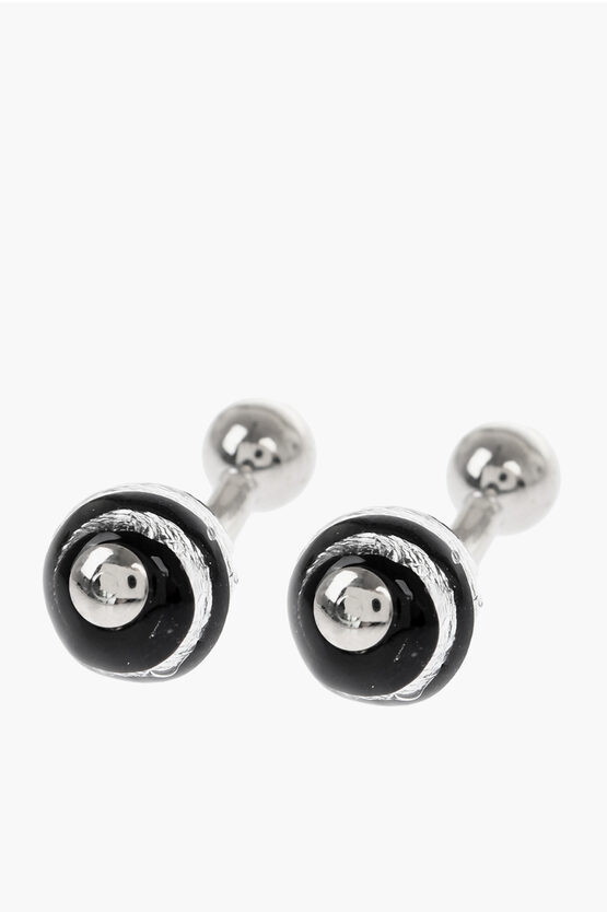 Corneliani Crystal Round Cufflinks