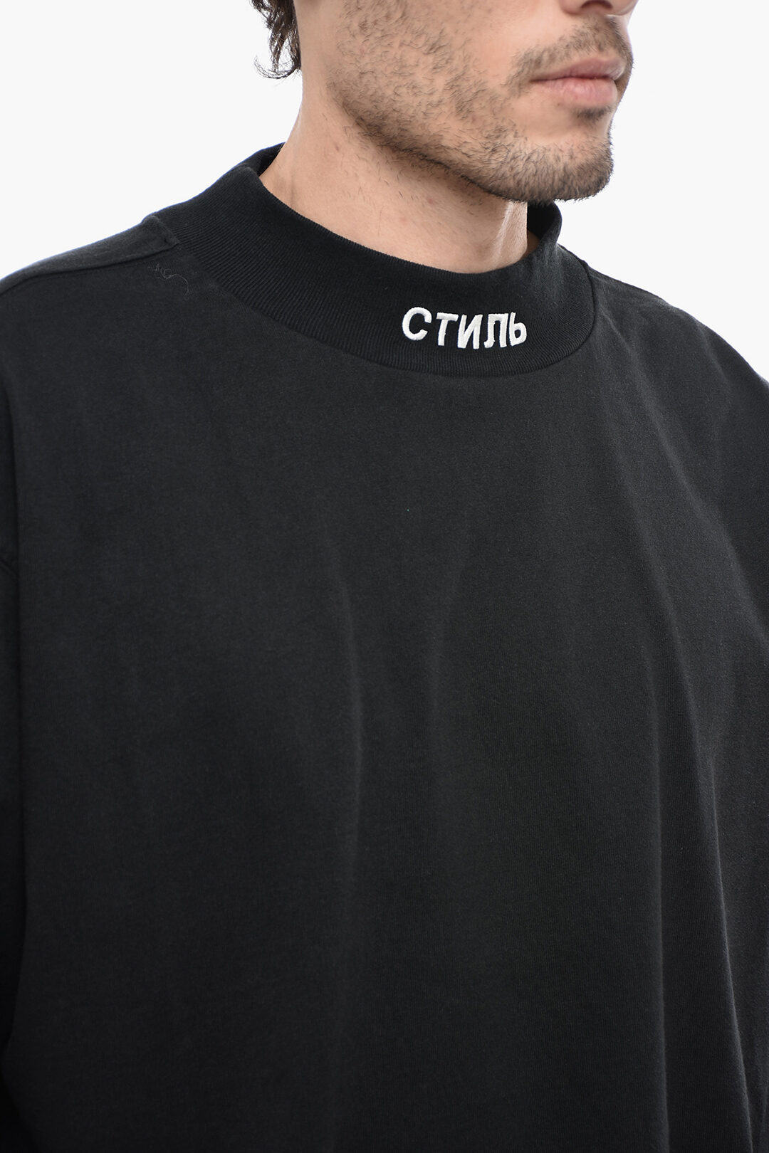 Heron Preston CTNMB Crewneck T-shirt with Embroidered Logo