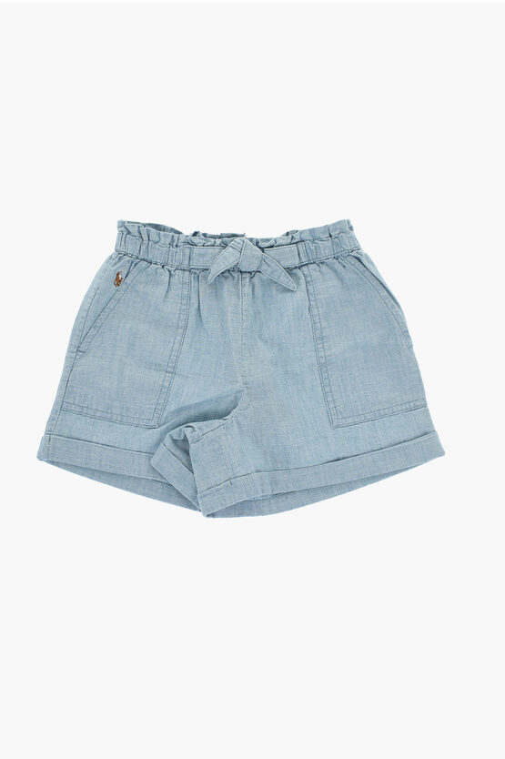 Shop Polo Ralph Lauren Cuffed Hem Cotton Shorts