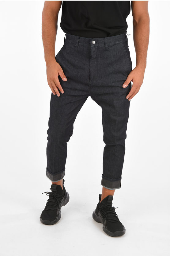 Shop Neil Barrett Cuffed Hem Dropped Crotch Jeans 16 Cm