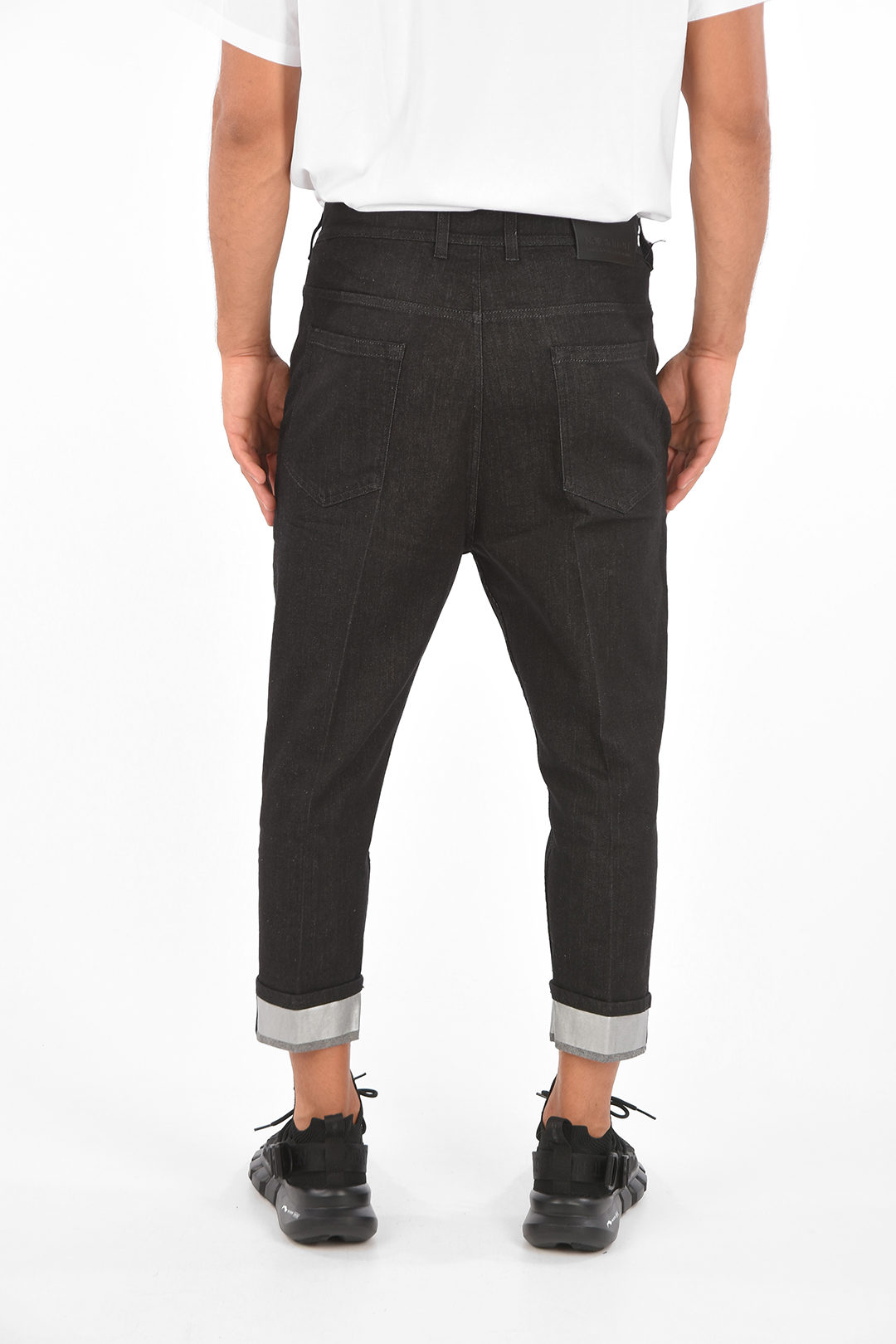 puff wash Actor Neil Barrett Cuffed Hem Dropped Crotch Jeans 16 Cm men - Glamood Outlet