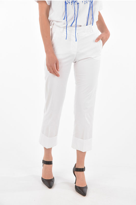 Quelle2 Cuffed Hem Maura Z Cropped Pants In White