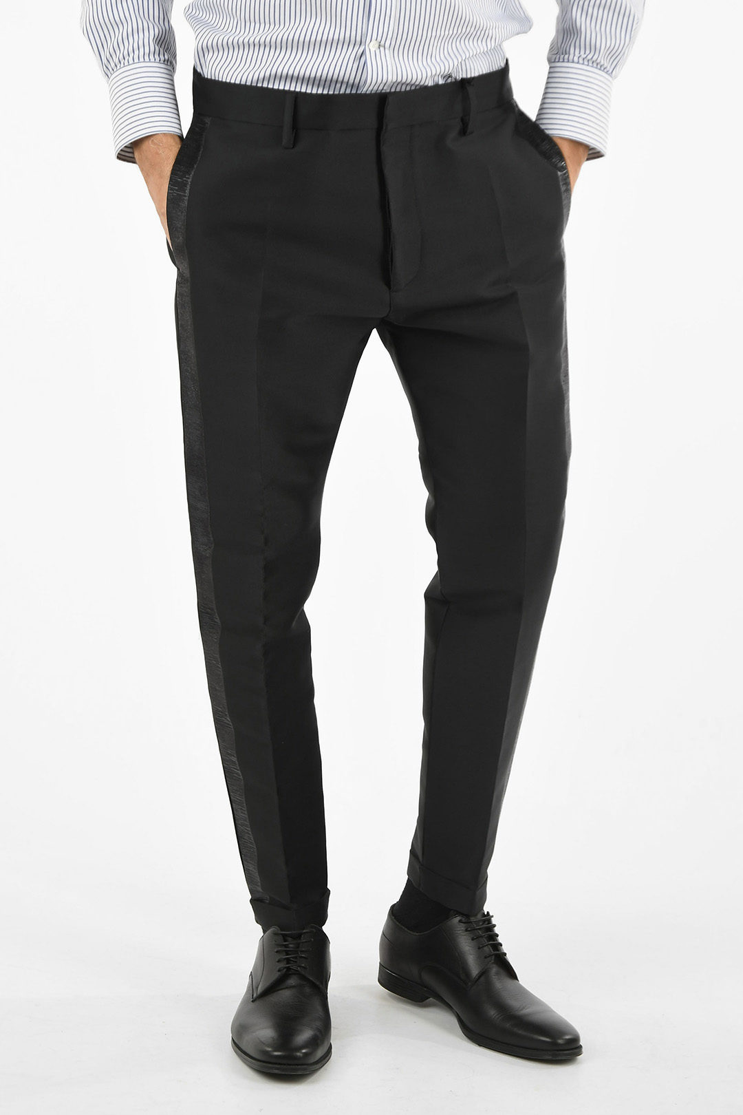 Dsquared2 Cuffed Hem Piping ADMIRAL FIT Pants men - Glamood Outlet