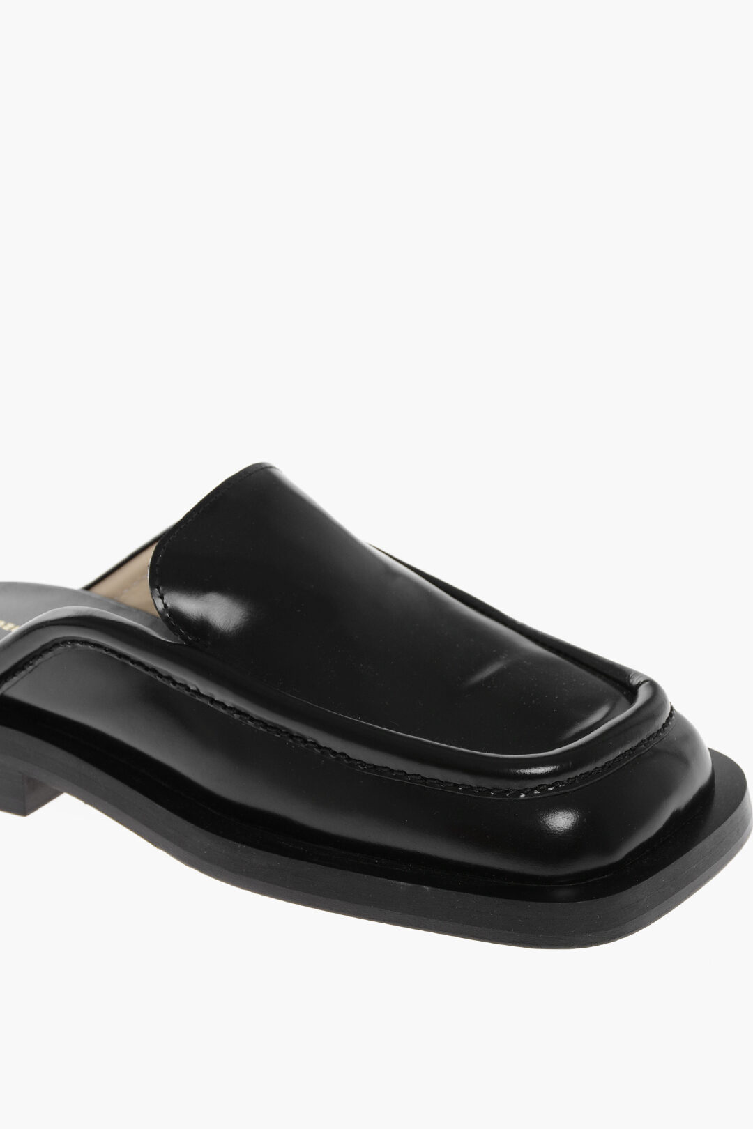 Black leather mules online