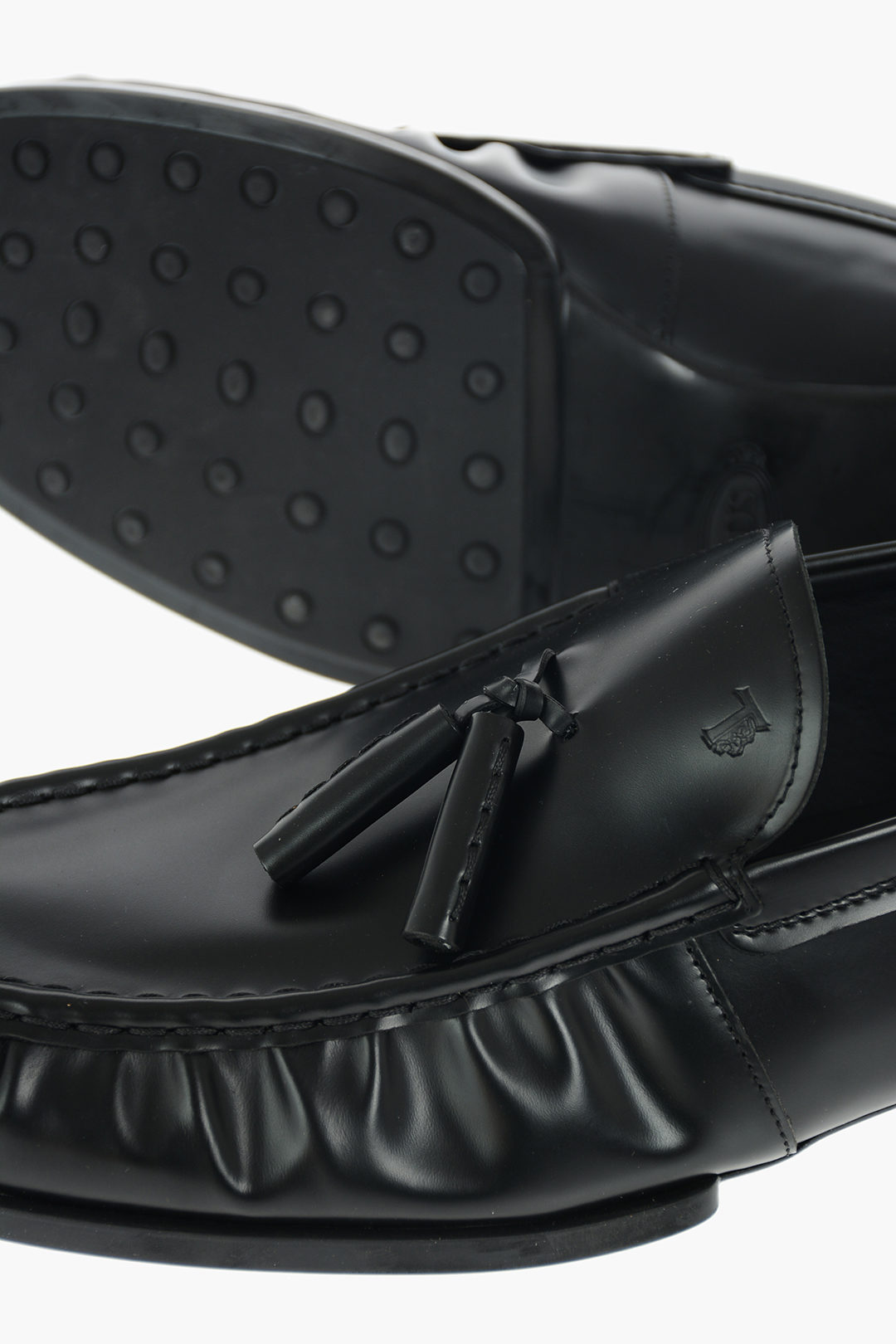 Tod's Cuir Sole Tassel Leather Loafers men Glamood Outlet