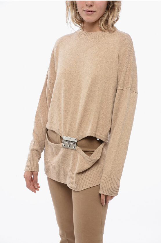 Jw Anderson Hinge-detail Sweater In Neutrals