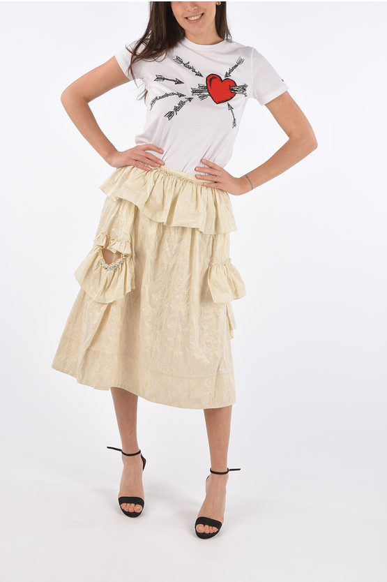 ワンピース SIMONE ROCHA Women Mid Skirts 74050514NUDE Beige Simone Rocha Cut Out Ruffle Skirt women - Glamood Outlet