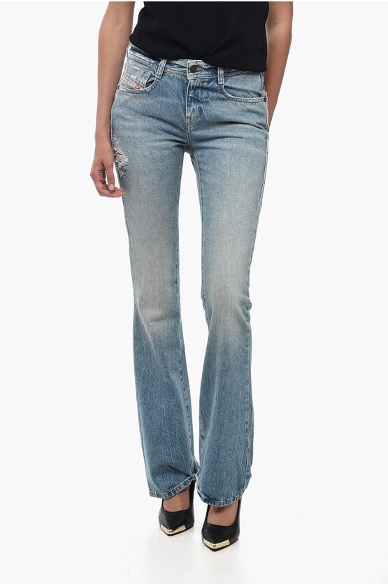 Shop Diesel D-ebbey Bootcut Denims With Low Waist L.32