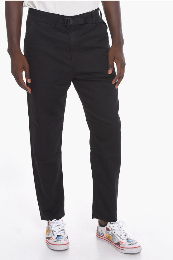 Diesel D-krooley Jogger Denims With Clasp Closure In Black