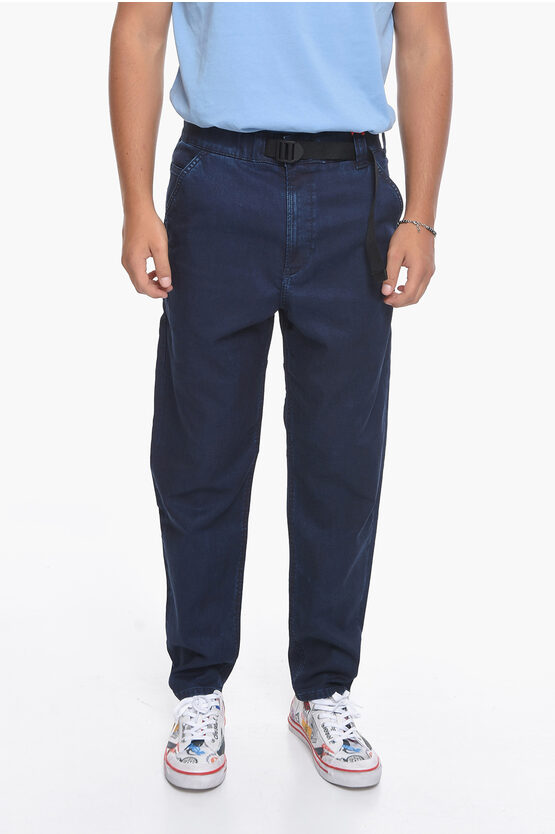 Diesel D-krooley Jogger Denims With Clasp Closure In Blue