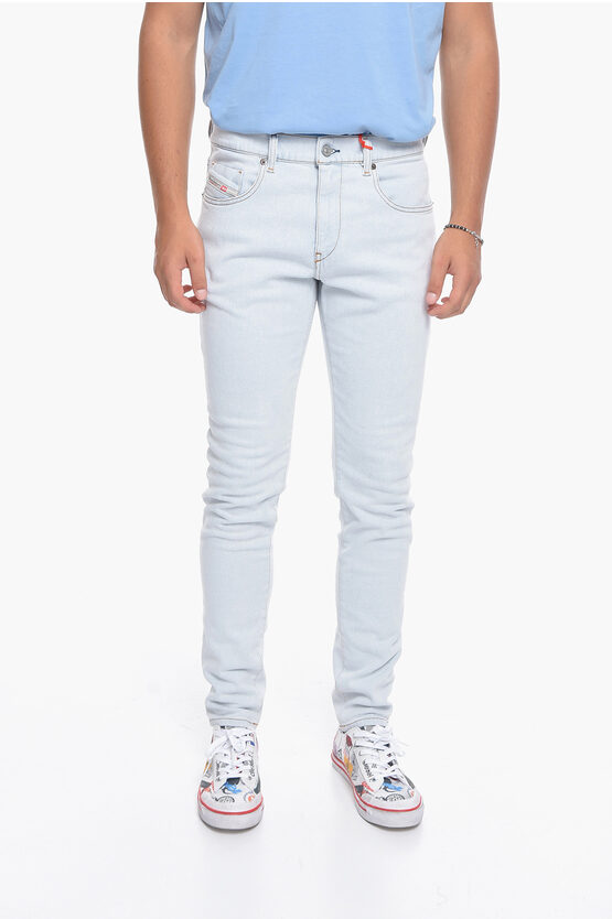 Diesel D-strukt Denims With Light Wash 15cm In White