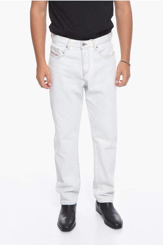 Diesel D-viker Denims With Light Wash 19cm In White