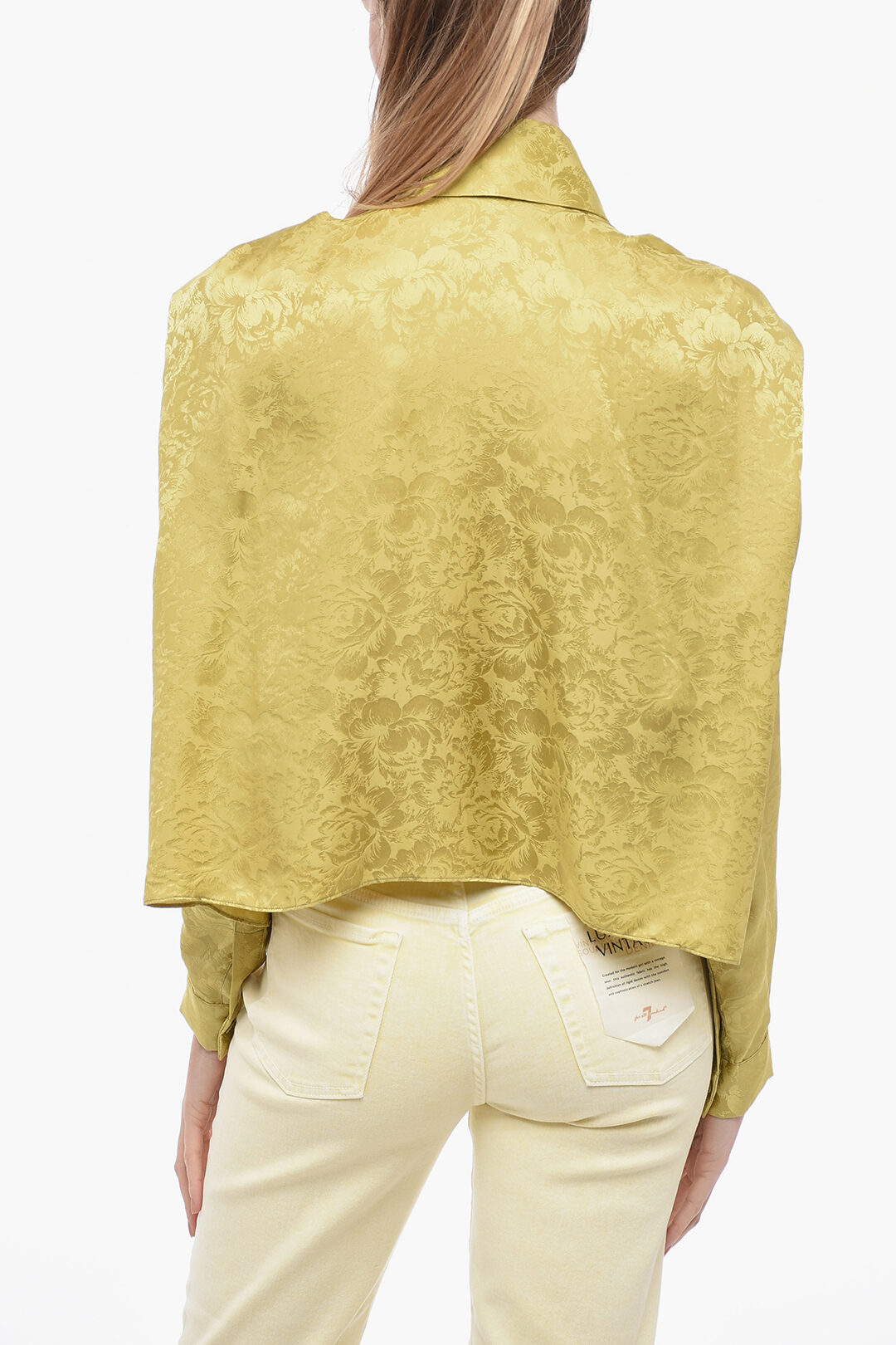 The Garment Damask Silk Shirt with Padded Shoulders women