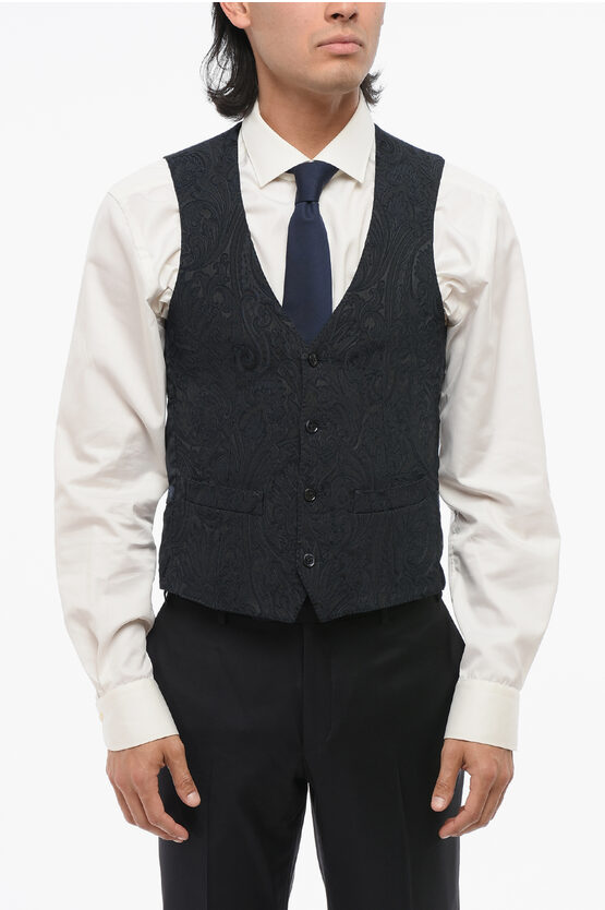 Damasked Motif Vest… - image