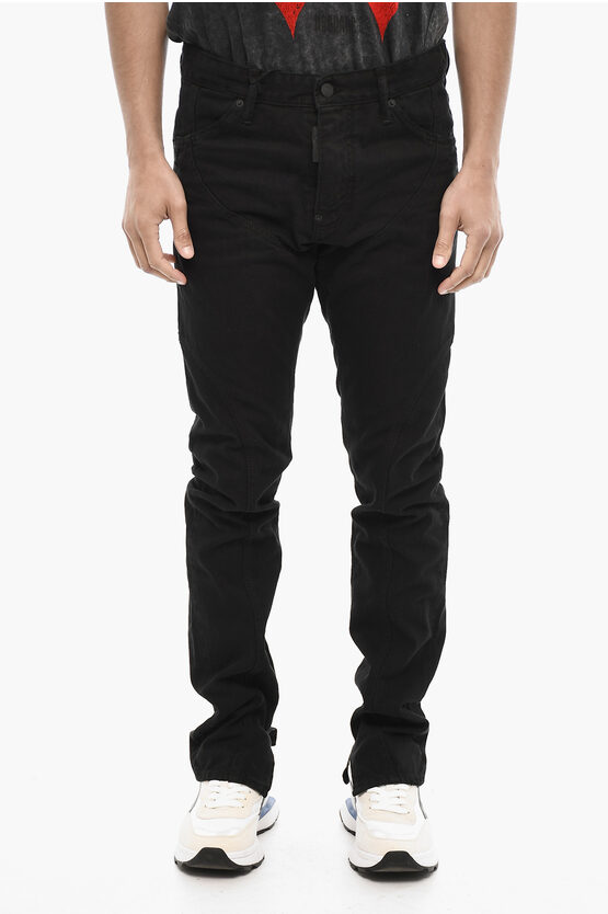 Dsquared2 Dark Wash Icon Jeans With Metal Detail