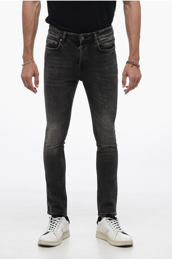 Shop Allsaints Dark Wash Skinny Fit Jeans 15cm