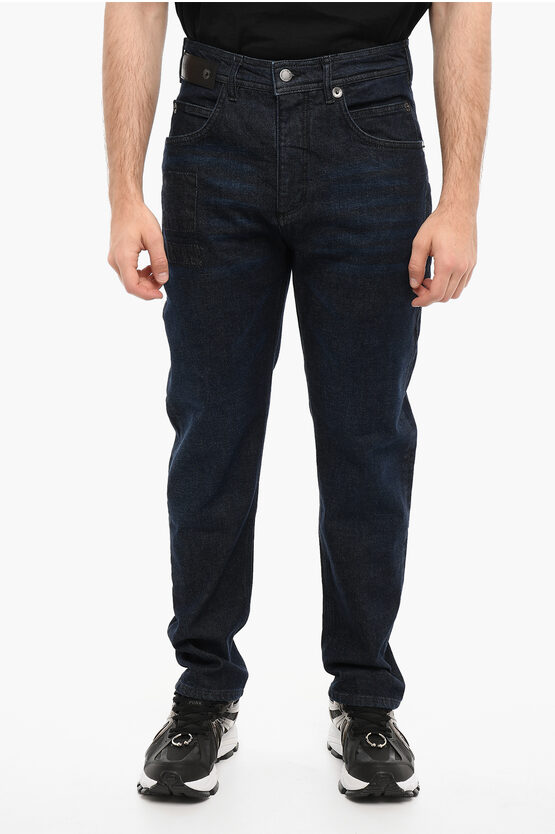 Shop Neil Barrett Dark Wash Skinny Fit Jeans 17cm