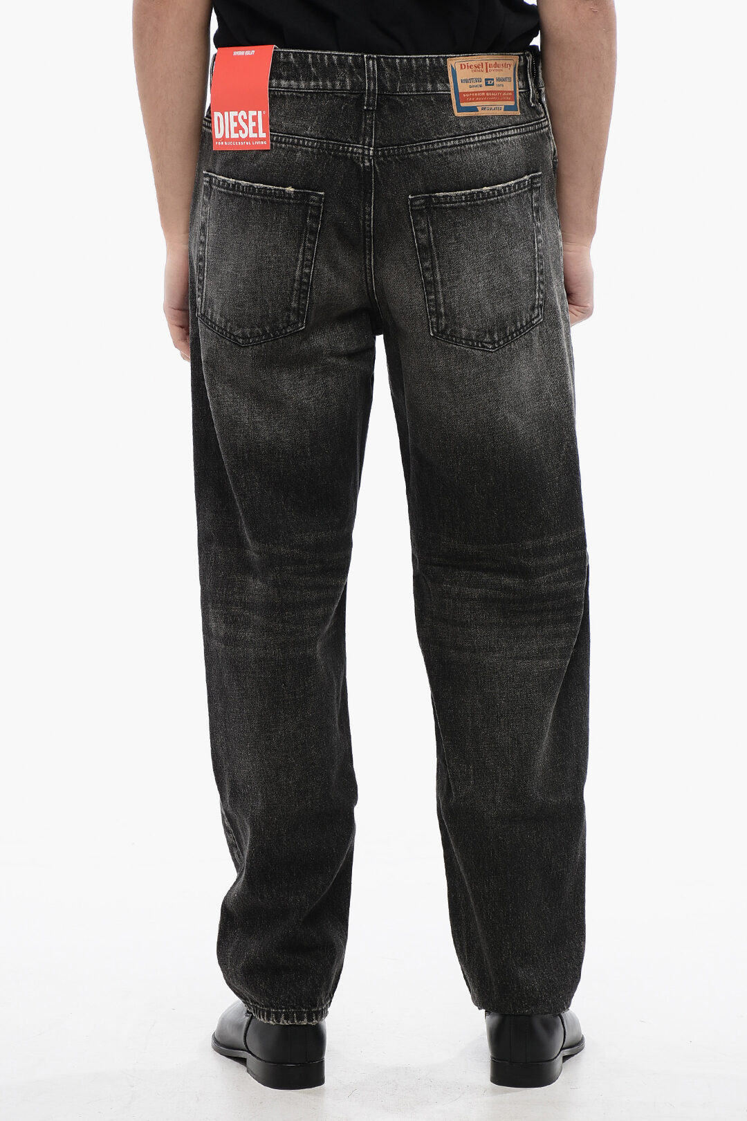 Diesel Dark Washed 2010 D-MACS-S2 Loose Fit Jeans with Cut Diesel Dark Washed 2010 D-MACS-S2 Loose Fit Jeans with Cut