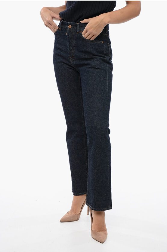 Chloé Dark Washed Bootcut Fit Denims 22cm In Blue