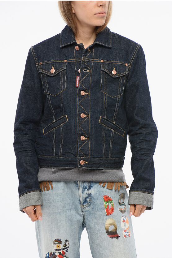 Dsquared2 Dark Washed Boyfriend Denim Jacket