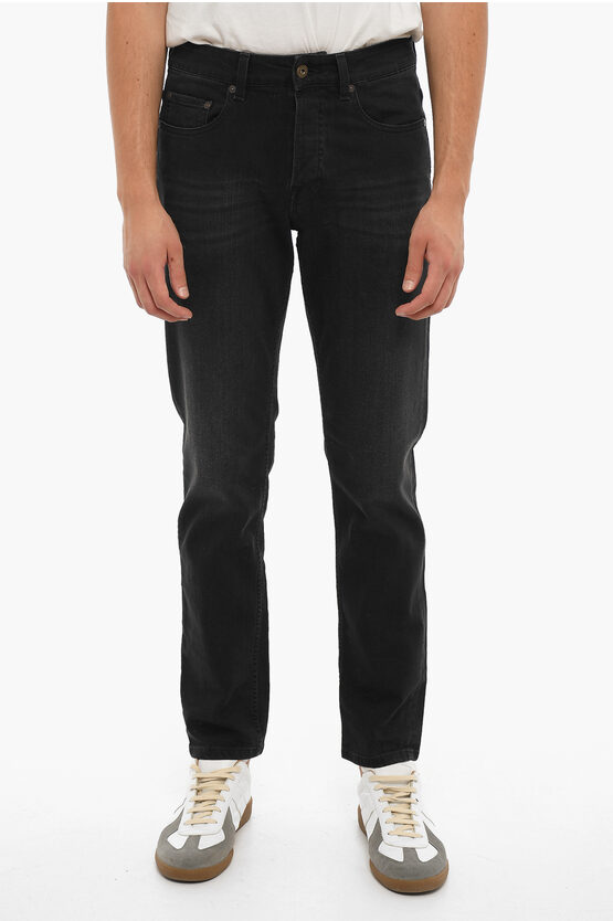 Woolrich Dark-washed Grey Regular Fit Jeans 18cm In Black