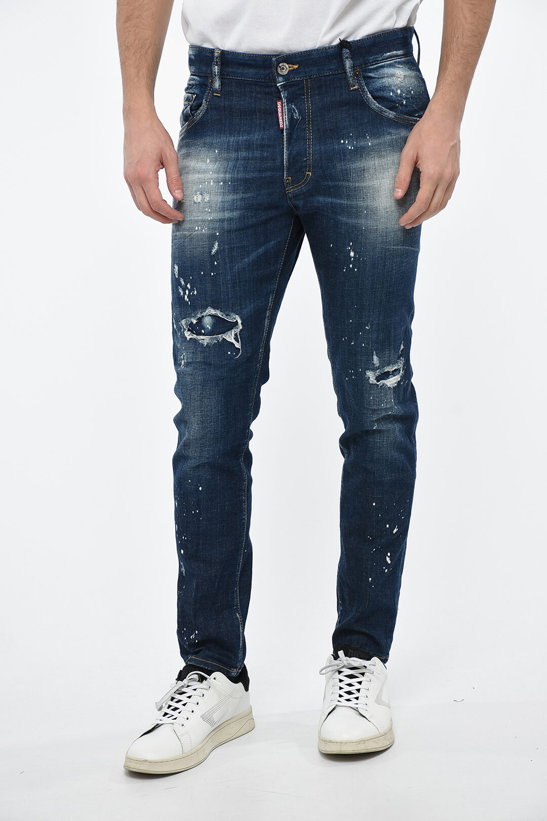 Dsquared2 Dark Washed SKATER Denims with Delavé Effect 16cm men ...