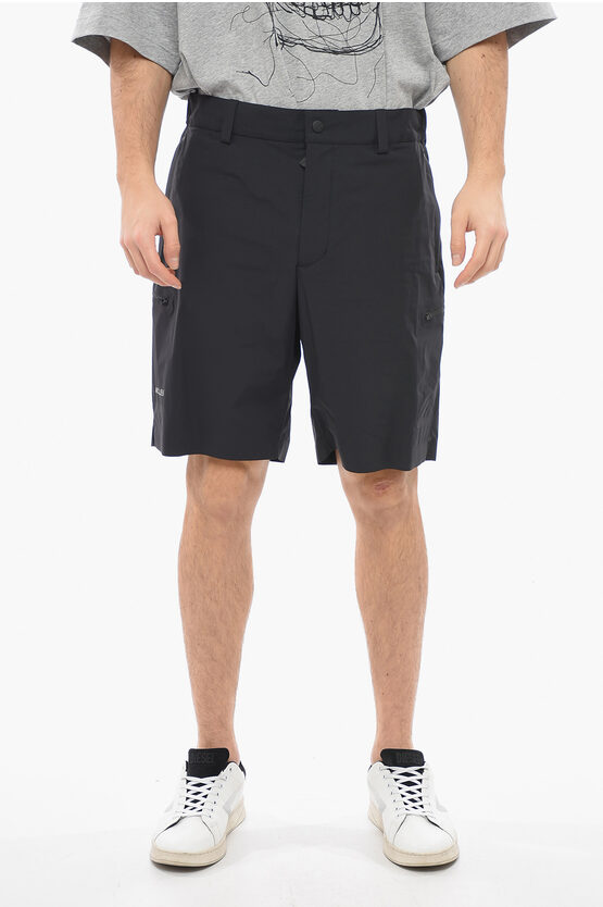 Moncler Day-namic Zip Pockets Bermuda Shorts In Black