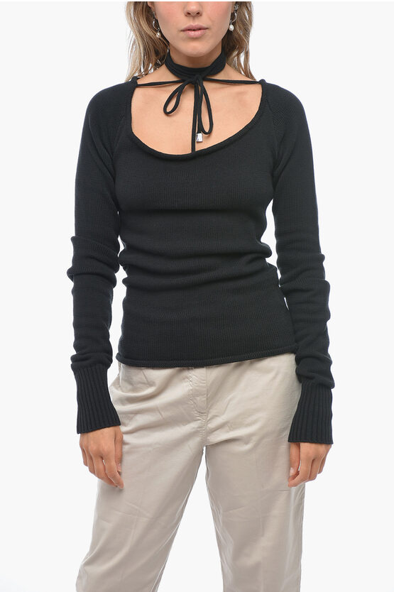 Attico Heather Cotton Blend Sweater