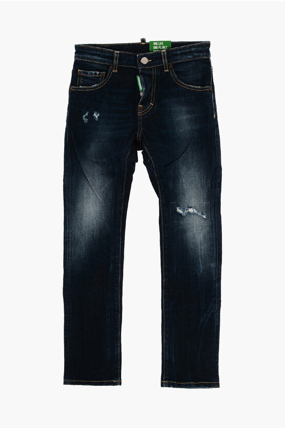 Delave' Effect COOL GUY Jeans with Visible Stiching