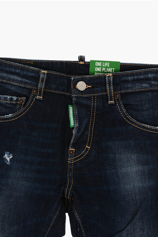 Delave' Effect COOL GUY Jeans with Visible Stiching