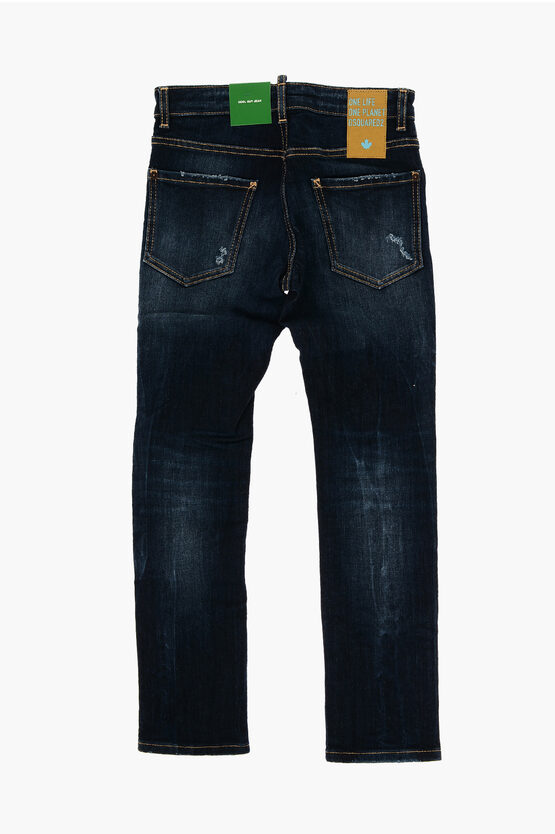Delave' Effect COOL GUY Jeans with Visible Stiching