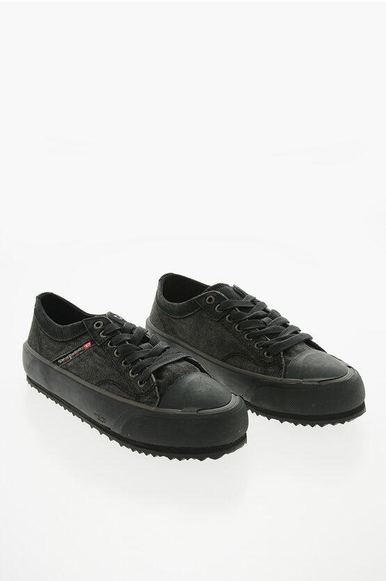 Diesel S-leroji Low 皮质板鞋 In Black