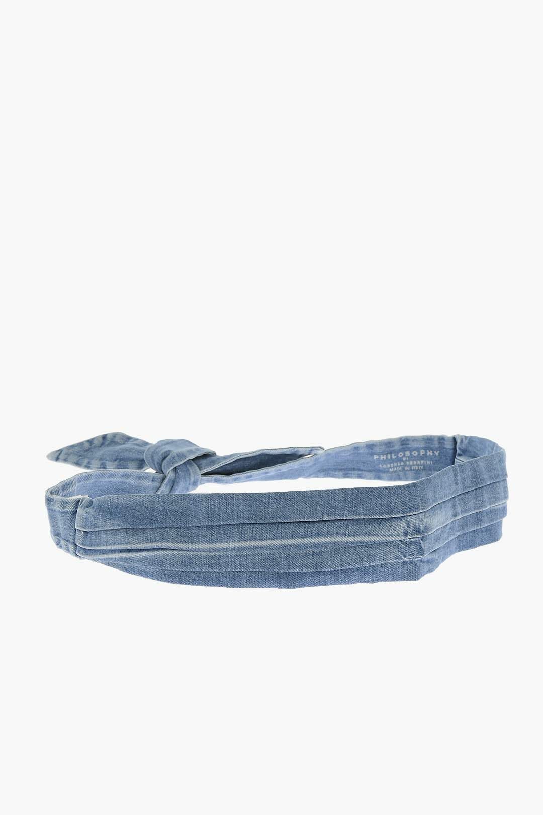 Philosophy di Lorenzo Serafini Denim Belt with Pleated  display picture 2